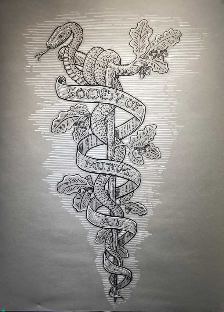 staff of asclepius drawings